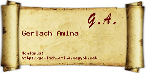 Gerlach Amina névjegykártya